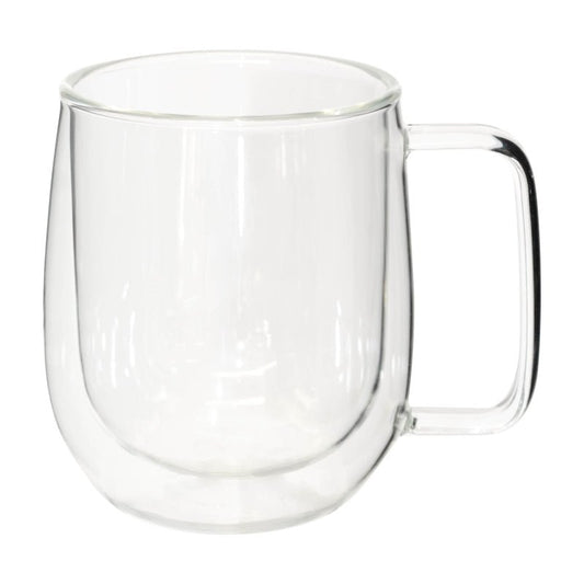 Double Wall Glass Mug with Handle - Set of 2 - Retail Therapy Online