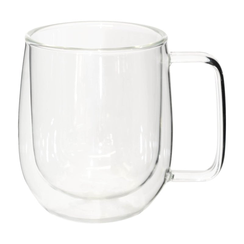 Double Wall Glass Mug with Handle - Set of 2 - Retail Therapy Online