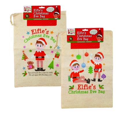 Elfie's Christmas Eve Drawstring Bag - Set of 2 - Retail Therapy Online