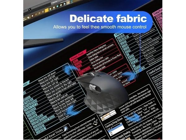 Excel Cheat Sheet Desk Mat / Mousepad XL - Retail Therapy Online