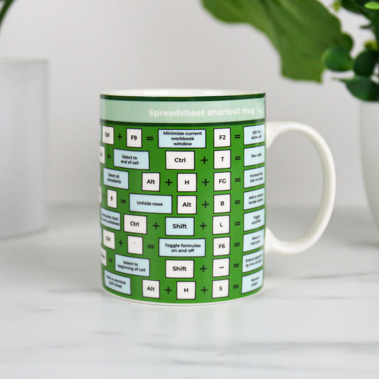 Excel Spreadsheet Shortcut Mug - Retail Therapy Online