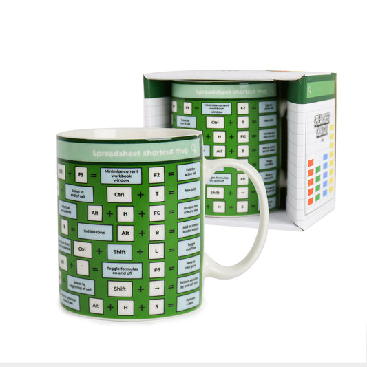 Excel Spreadsheet Shortcut Mug - Retail Therapy Online