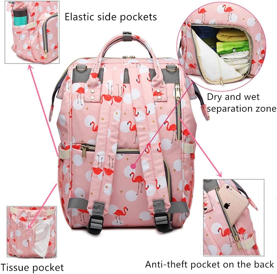 Flamingo Baby Diaper Backpack Bag - Retail Therapy Online