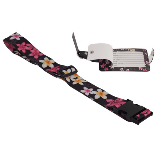 Floral Luggage Strap & Tag - Retail Therapy Online