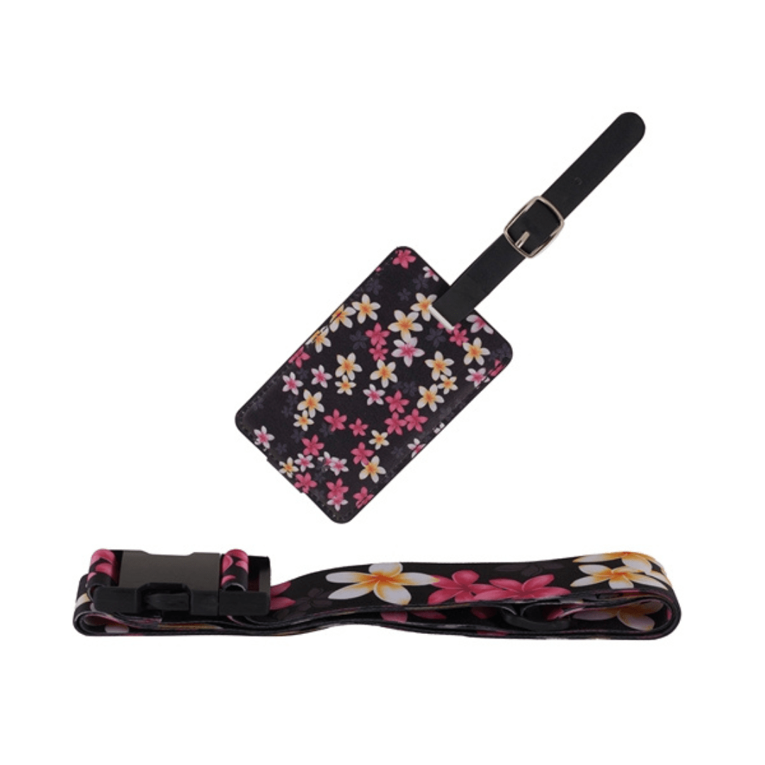 Floral Luggage Strap & Tag - Retail Therapy Online