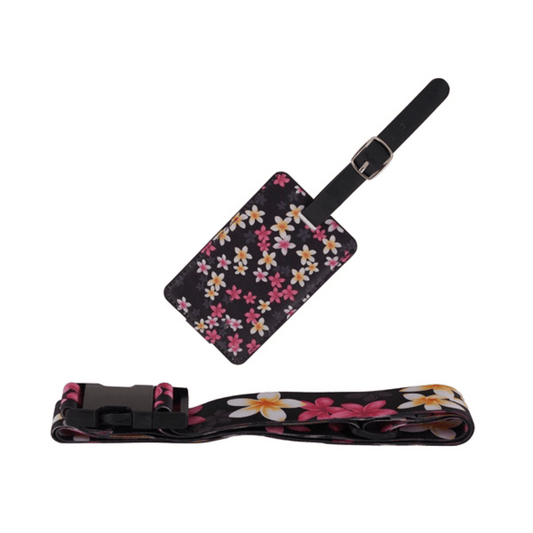 Floral Luggage Strap & Tag - Retail Therapy Online