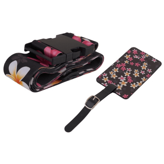 Floral Luggage Strap & Tag - Retail Therapy Online