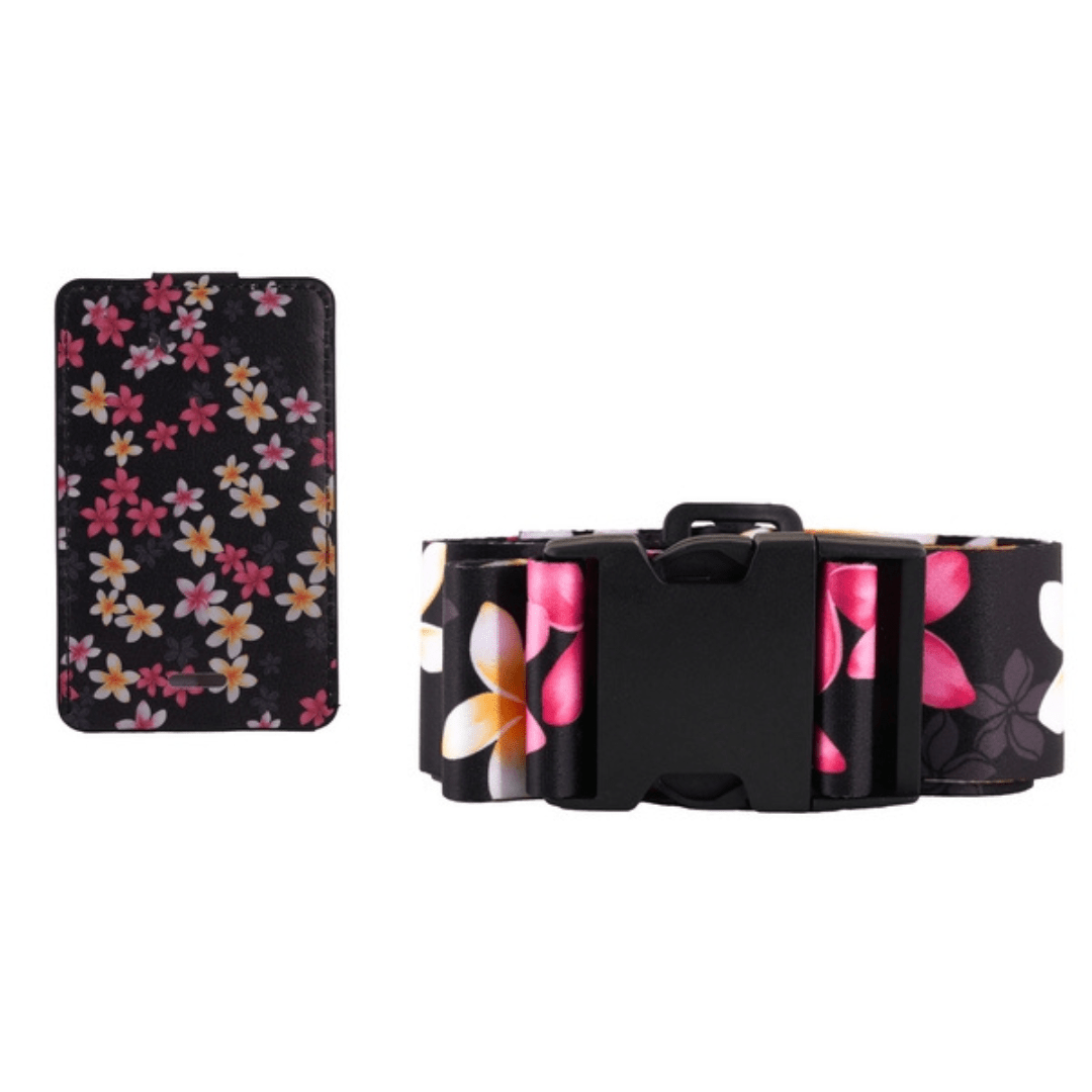 Floral Luggage Strap & Tag - Retail Therapy Online