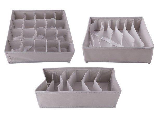 Foldable Drawer Organisers - 3pc - Retail Therapy Online