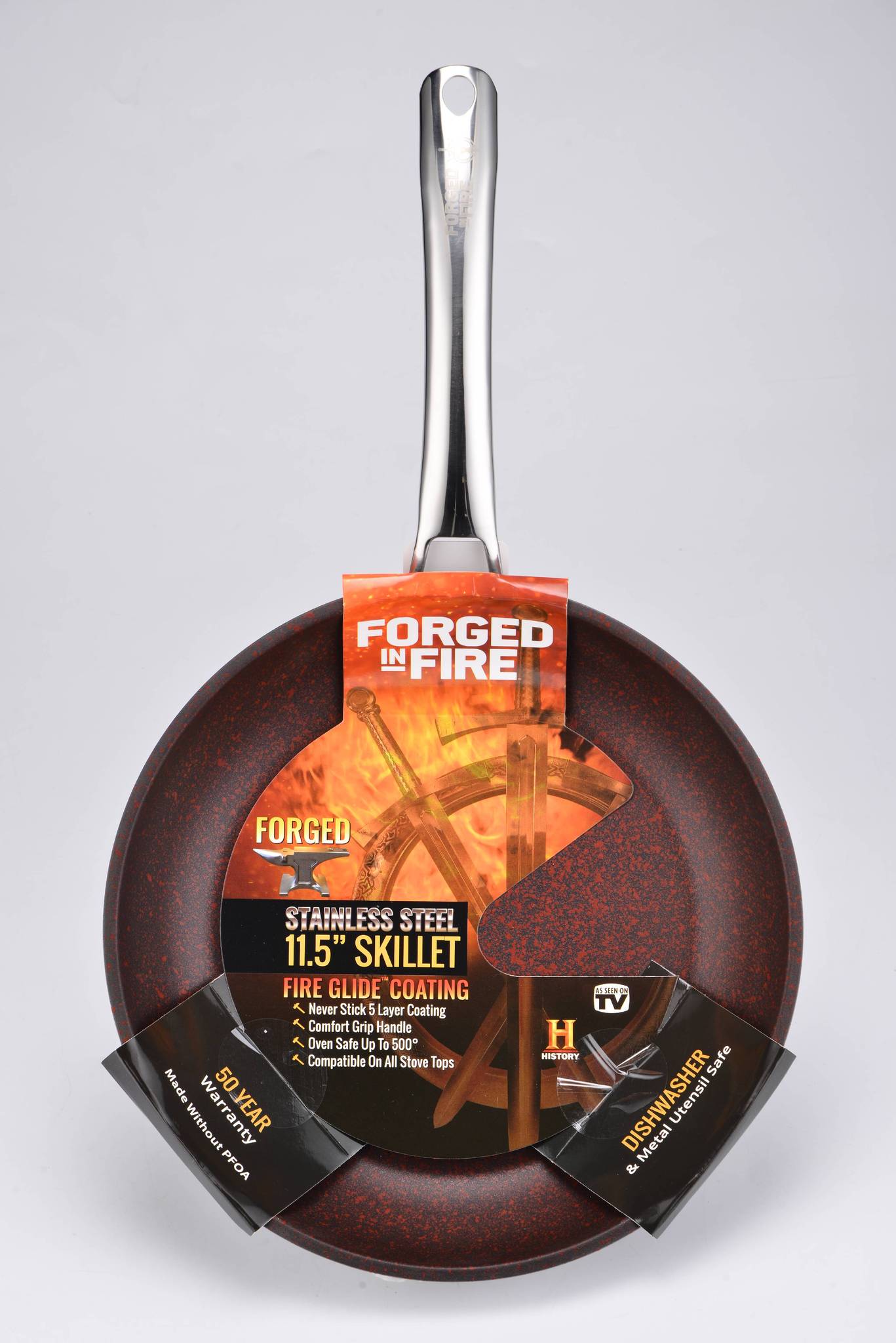 Forged in Fire 11” Stainless Steel Skillet Pan - Retail Therapy Online