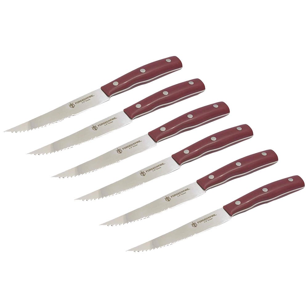 Forged In Fire Steak Knife - 6pc Set - Retail Therapy Online