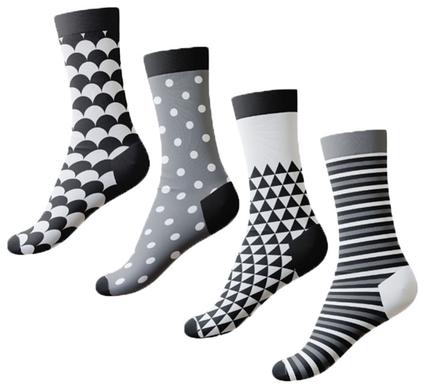 Funky Unisex Socks - Monochrome - Retail Therapy Online