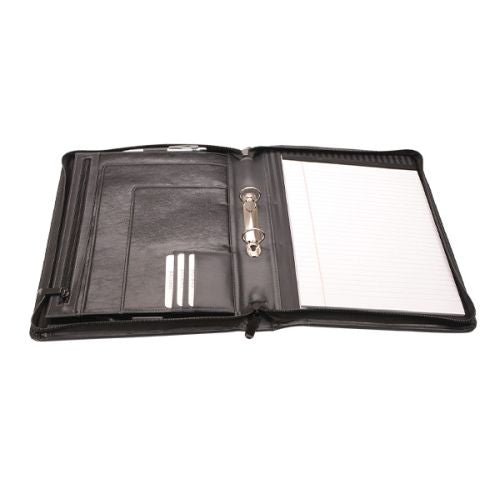 Genuine Leather Varsity Zip Folder - Retail Therapy Online