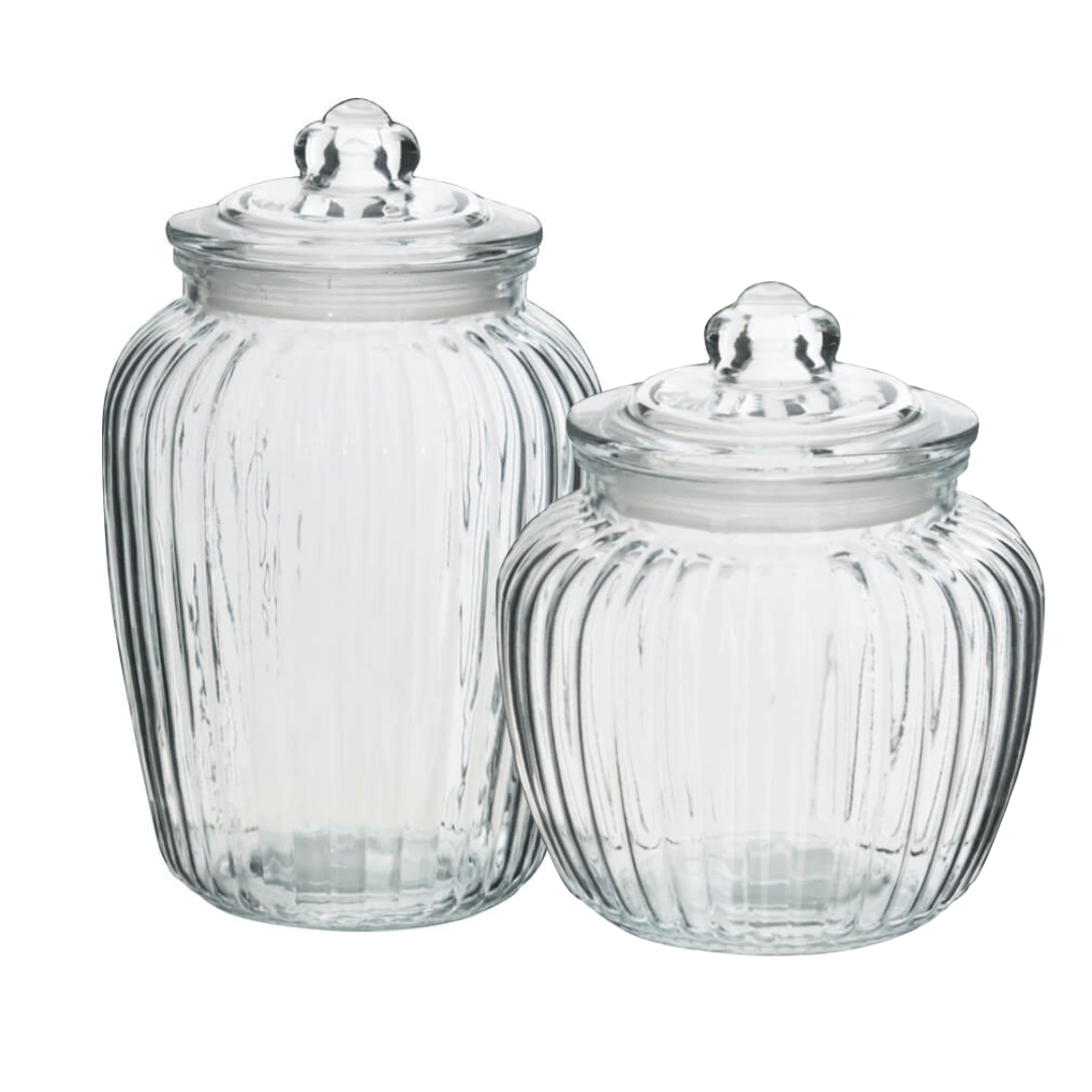Glass Cookie Jar with Rubber Seal Lid - Retail Therapy Online