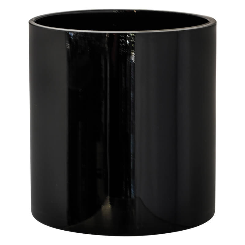 Glass Cylinder Vase - Black - Retail Therapy Online