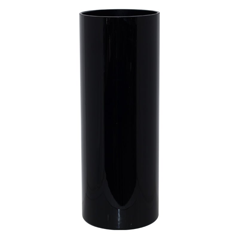 Glass Cylinder Vase - Black - Retail Therapy Online