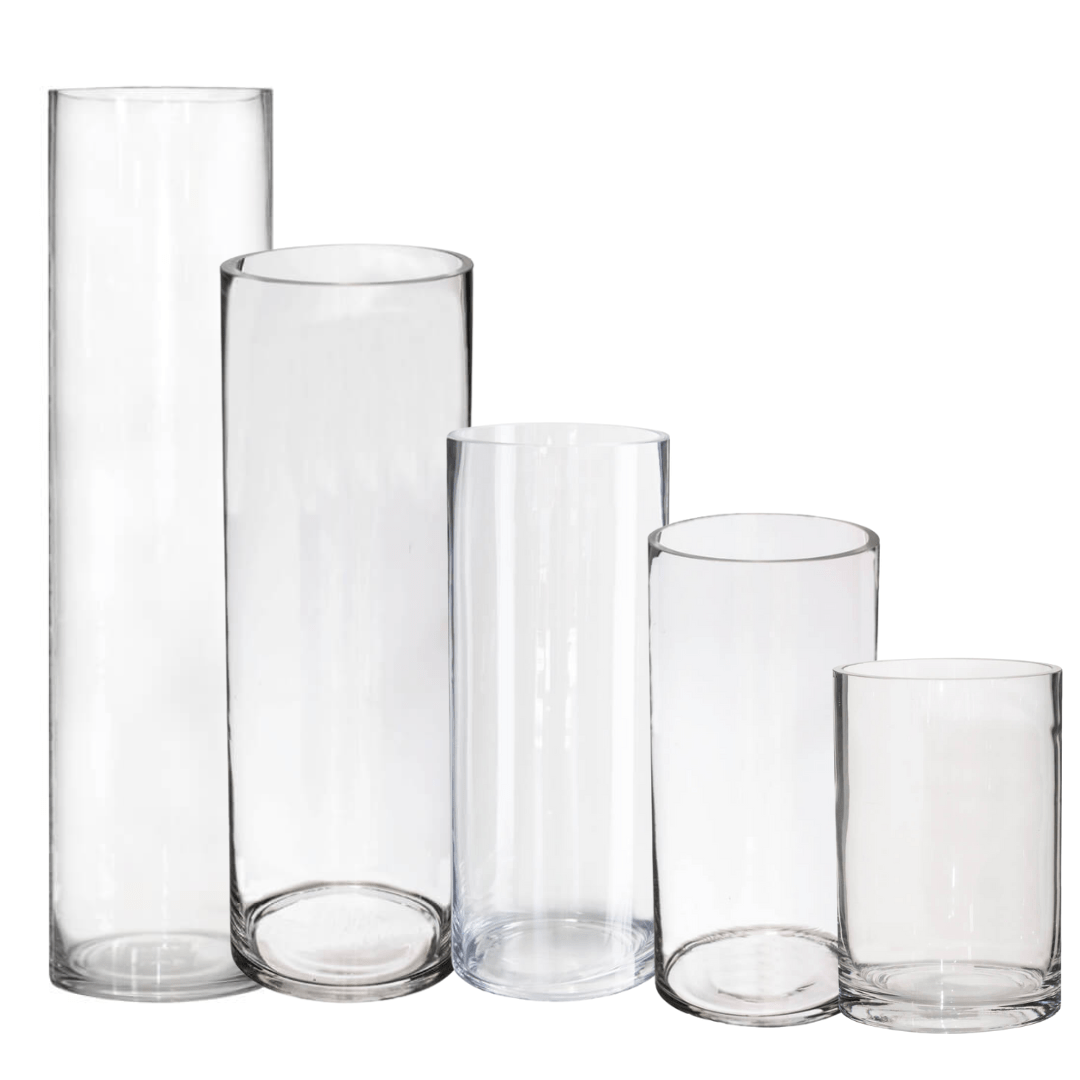 Glass Cylinder Vase - Clear - Retail Therapy Online