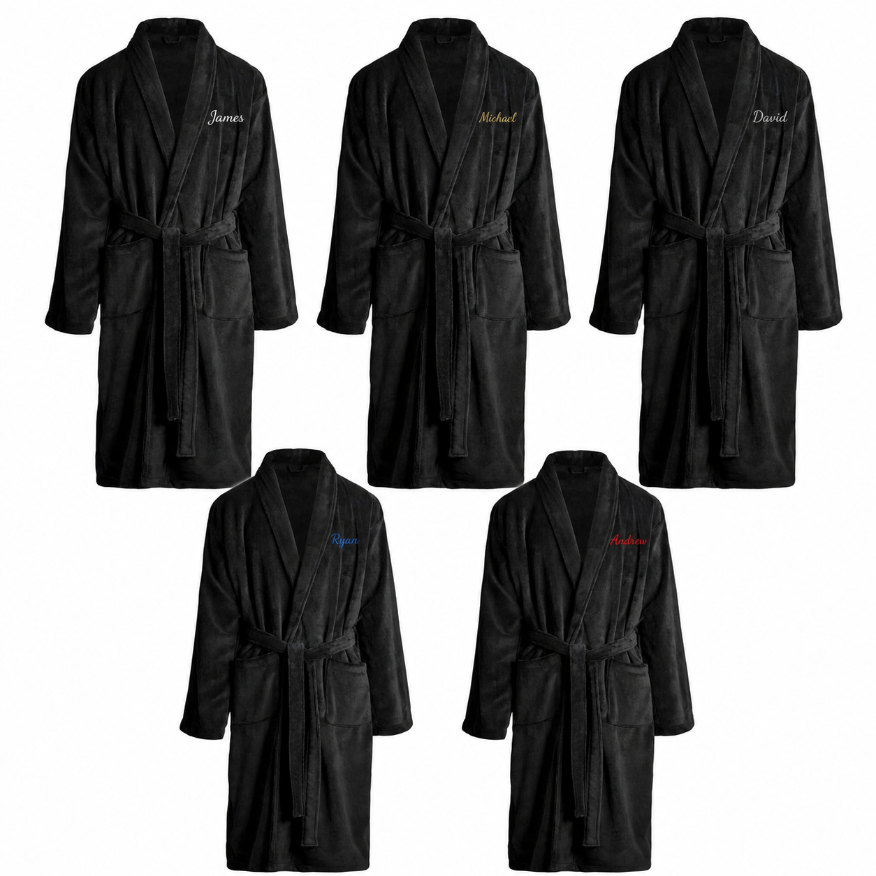 Serendipio Langham Coral Fleece Bathrobe - Mens
