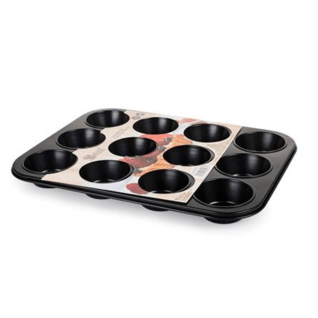 Hillhouse Muffin Pan Non - Stick - 12 Hole - Retail Therapy Online