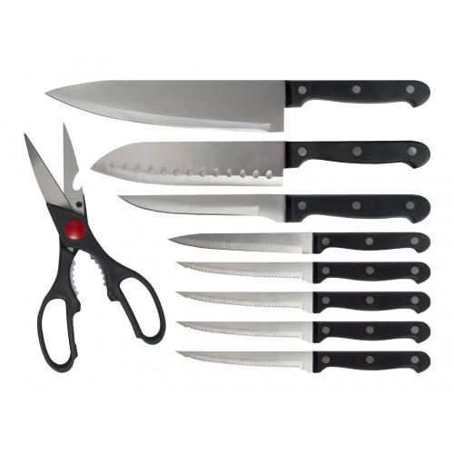 Homemax Power Chef Block Knife Set - 10pc - Retail Therapy Online