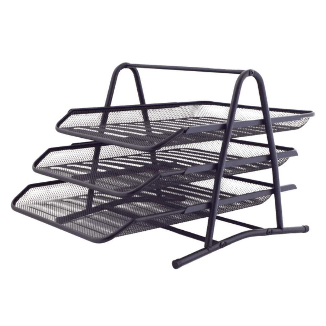 Iron Mesh Document Tray - 3 Layer - Retail Therapy Online