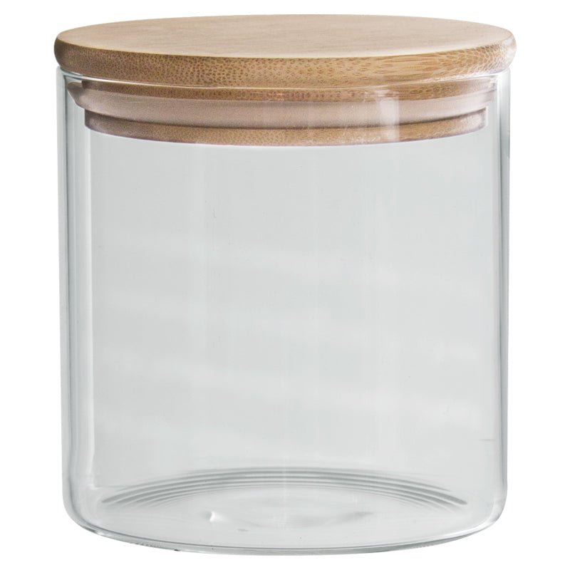 Jeanine Glass Jar & Wood Lid - Retail Therapy Online