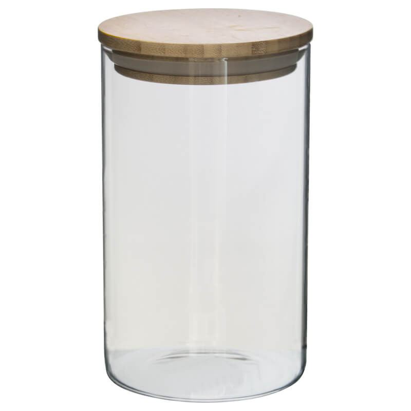 Jeanine Glass Jar & Wood Lid - Retail Therapy Online