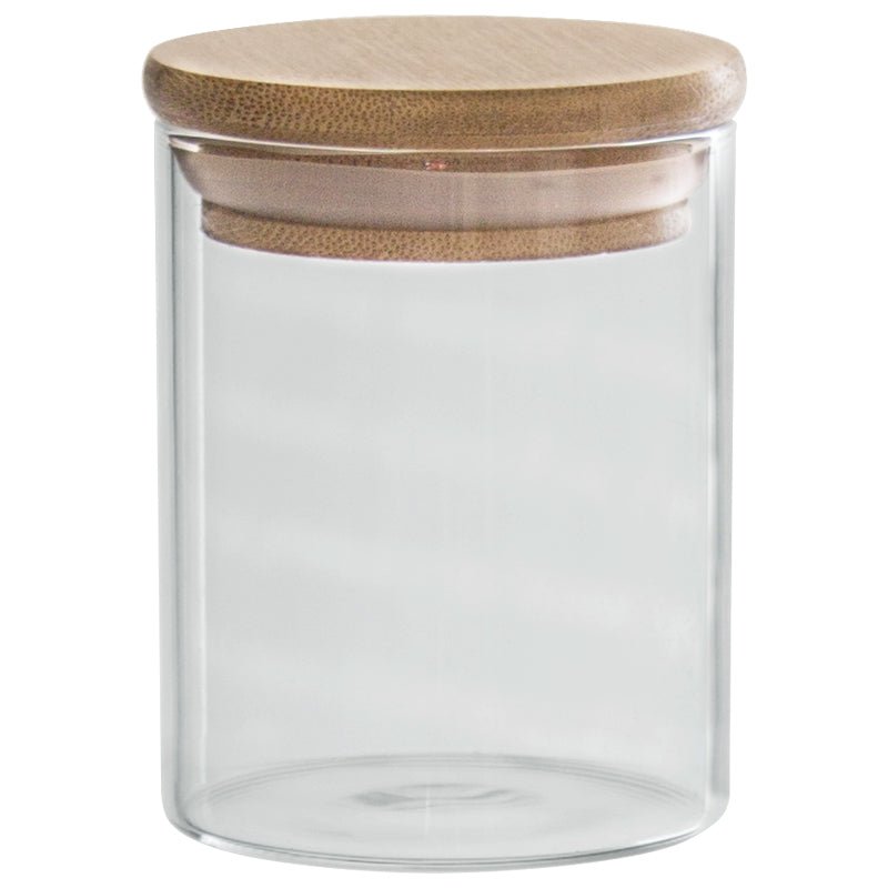 Jeanine Glass Jar & Wood Lid - Retail Therapy Online