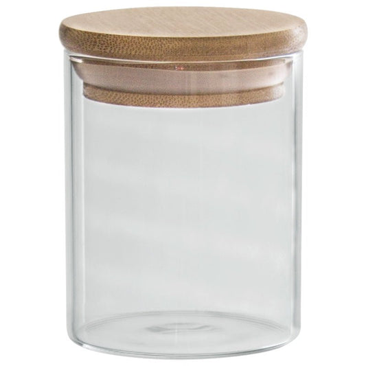 Jeanine Glass Jar & Wood Lid - Retail Therapy Online