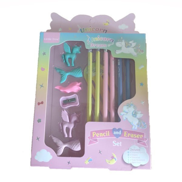 Kids Pencil and Eraser Set - Retail Therapy Online