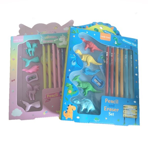 Kids Pencil and Eraser Set - Retail Therapy Online