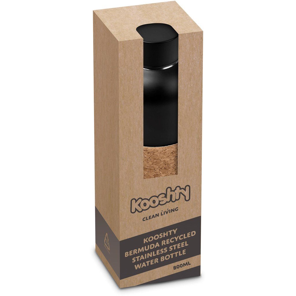 Kooshty Bermuda Cork Recycled S/S Water Bottle - 800ml - Retail Therapy Online