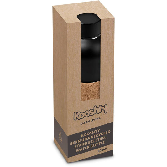 Kooshty Bermuda Cork Recycled S/S Water Bottle - 800ml - Retail Therapy Online