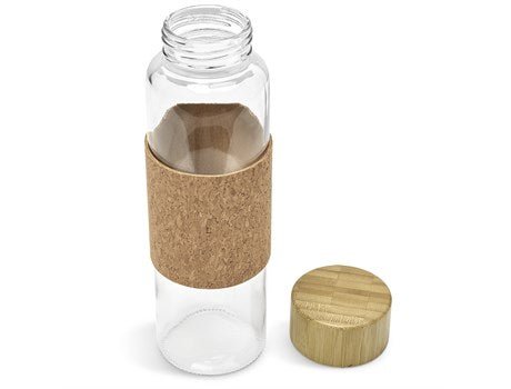Kooshty Clear Bamboost Glass Water Bottle - 700ml - Retail Therapy Online