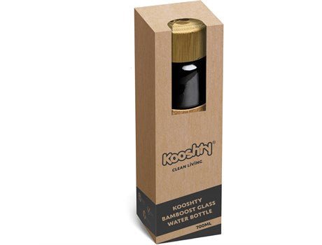 Kooshty Clear Bamboost Glass Water Bottle - 700ml - Retail Therapy Online