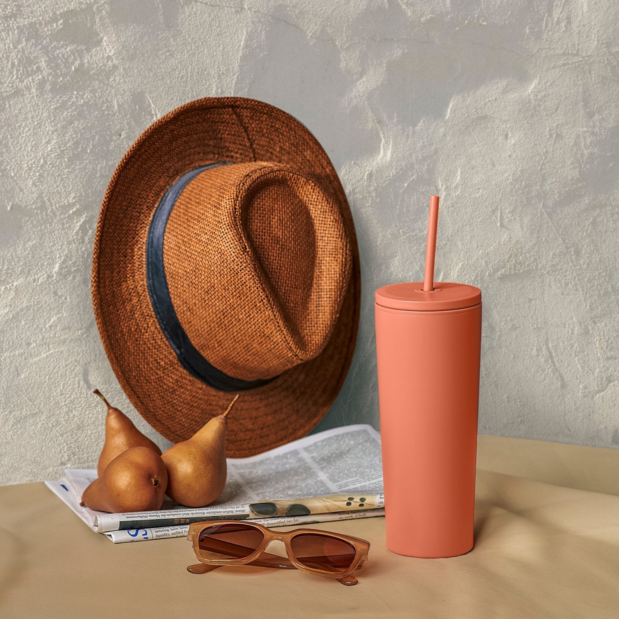 Kooshty Concorde Stainless Steel & Plastic Double - Wall Tumbler & Straw - 720ml - Retail Therapy Online