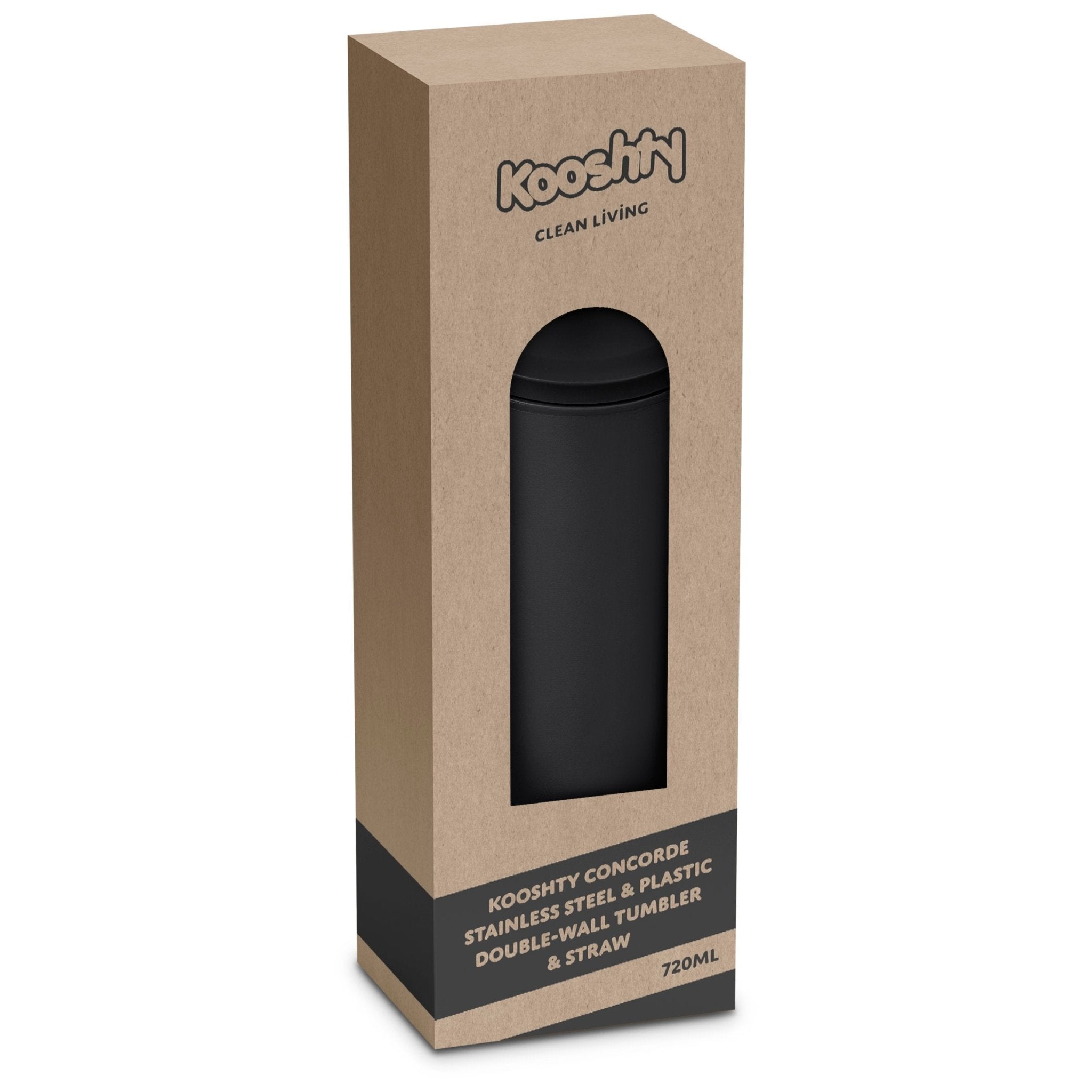Kooshty Concorde Stainless Steel & Plastic Double - Wall Tumbler & Straw - 720ml - Retail Therapy Online