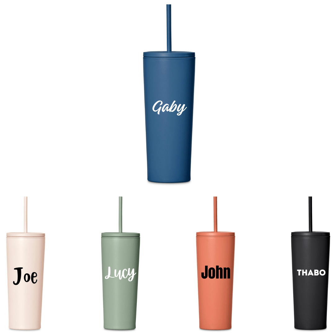 Kooshty Concorde Stainless Steel & Plastic Double - Wall Tumbler & Straw - 720ml - Retail Therapy Online