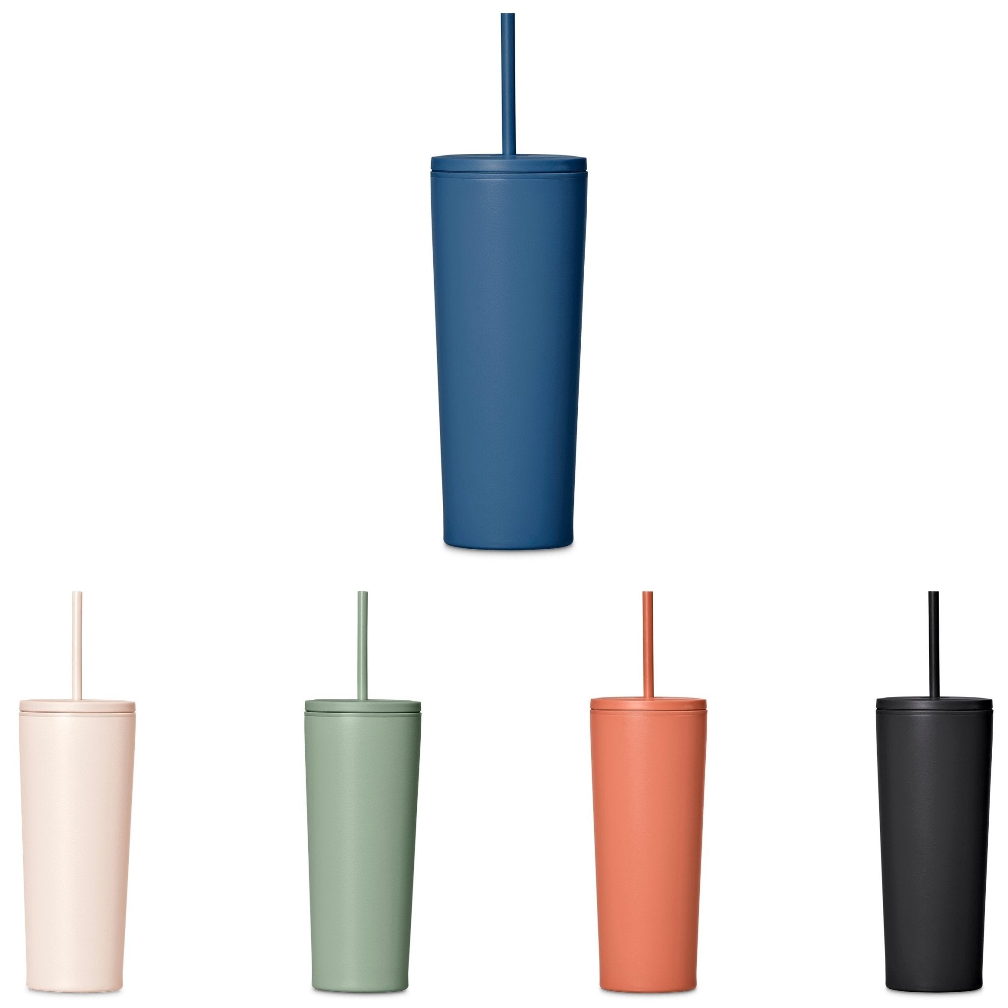 Kooshty Concorde Stainless Steel & Plastic Double - Wall Tumbler & Straw - 720ml - Retail Therapy Online