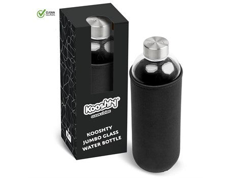 Kooshty Jumbo Glass Water Bottle - 1 Litre - Retail Therapy Online