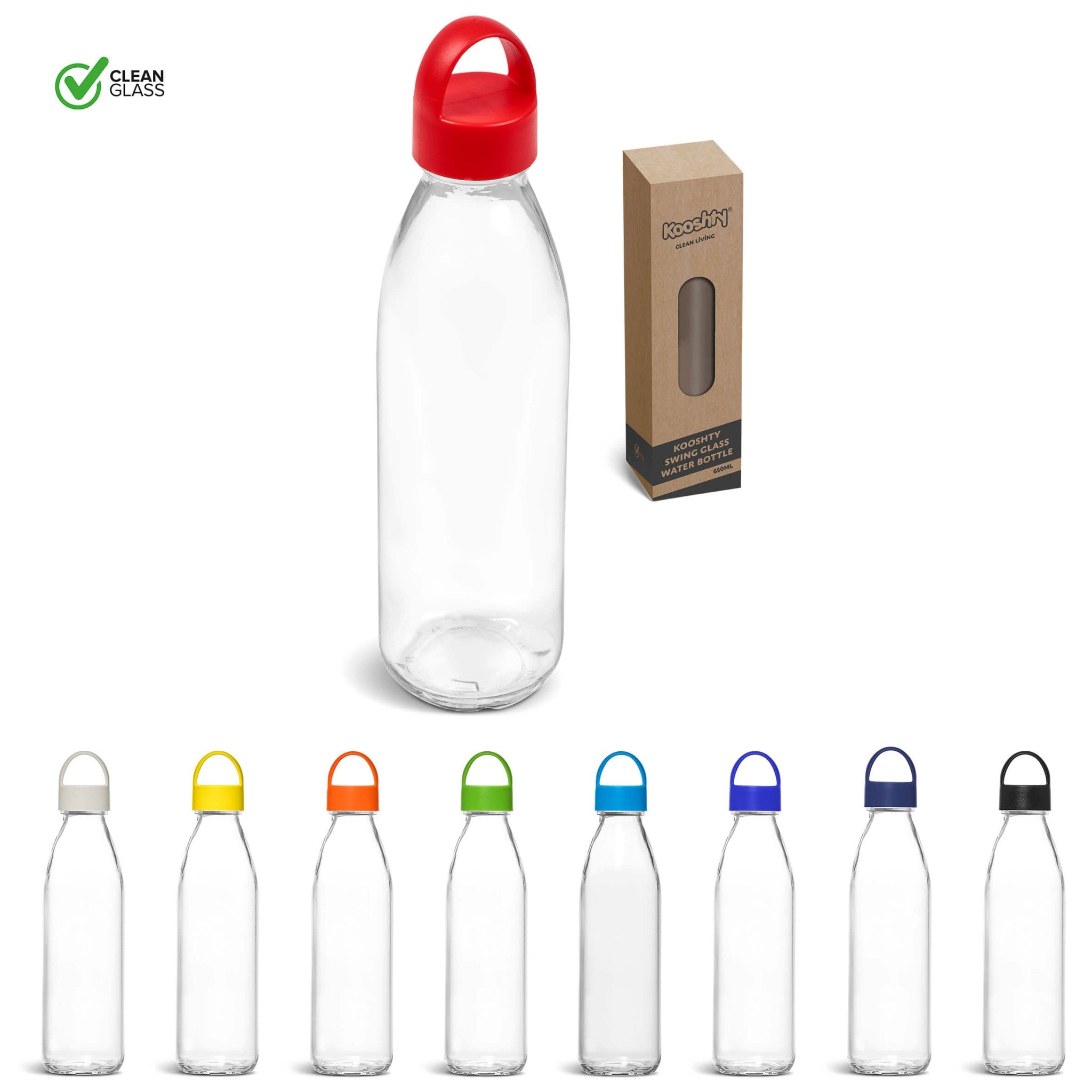 Kooshty Swing Glass Water Bottle - 650ml - Retail Therapy Online