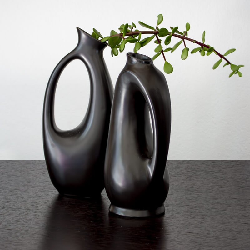 Kuro Handled Vase - Black - Retail Therapy Online