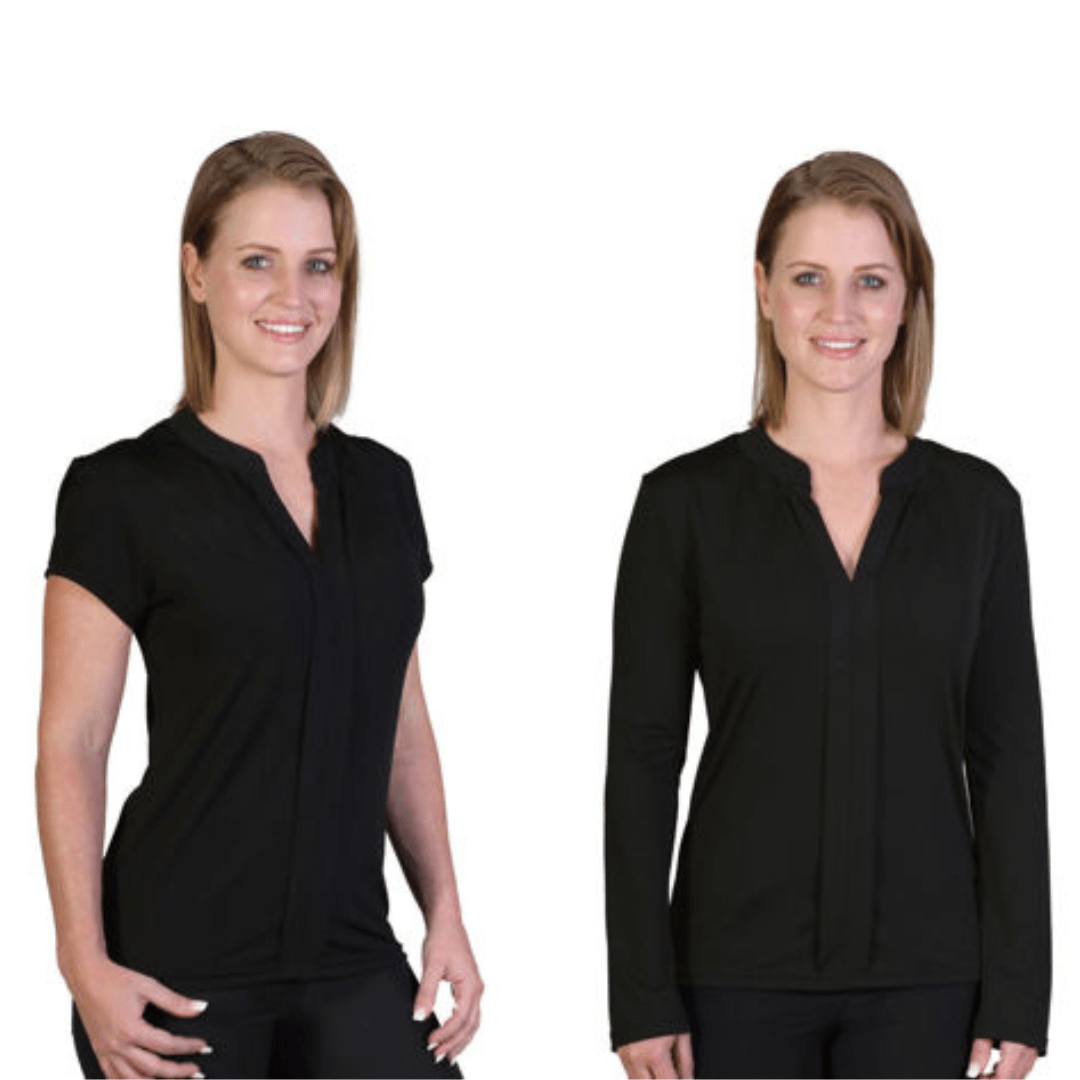Ladies Emma Blouse - Short & Long Sleeve - Retail Therapy Online