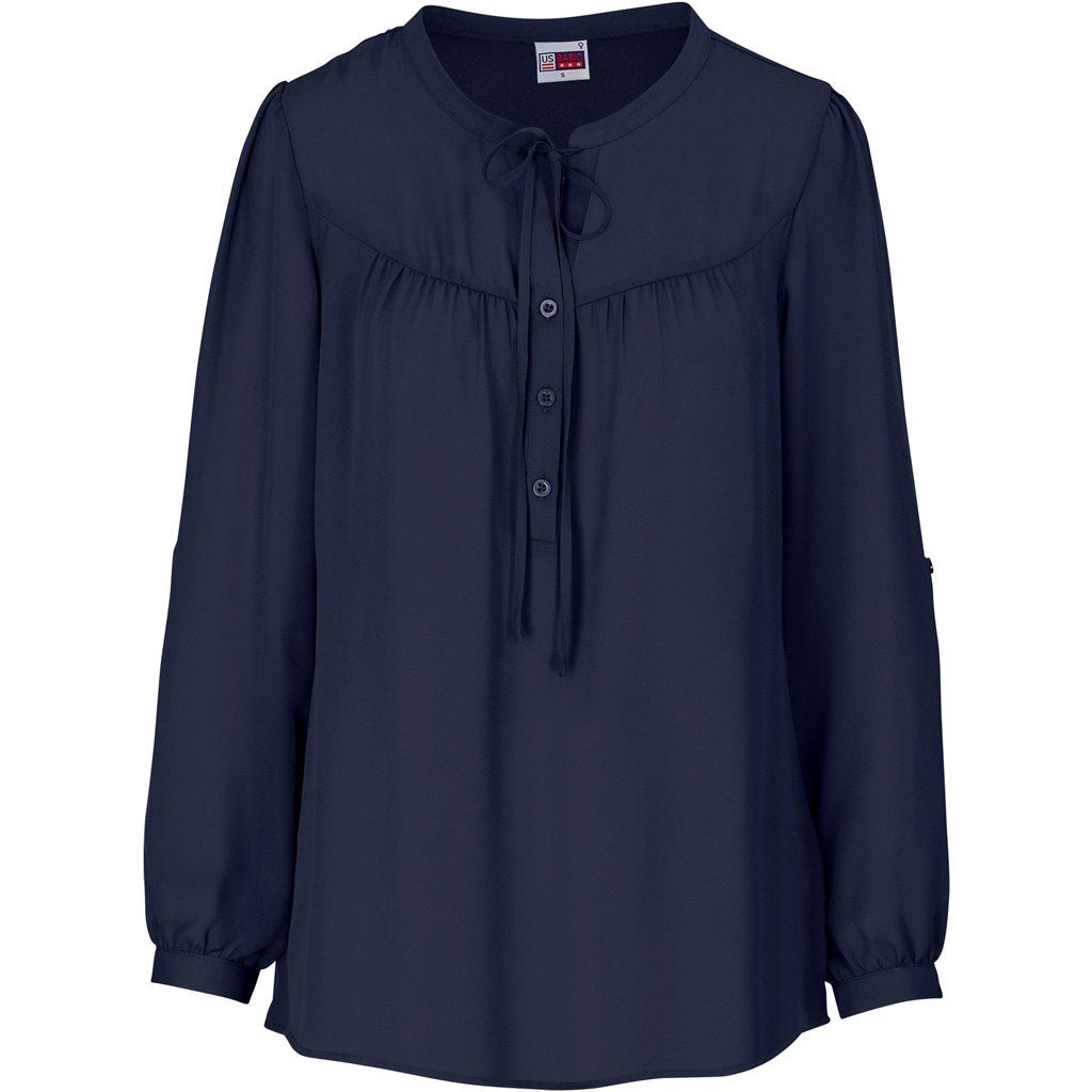 Ladies Long Sleeve Candice Blouse - Retail Therapy Online