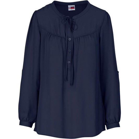 Ladies Long Sleeve Candice Blouse - Retail Therapy Online