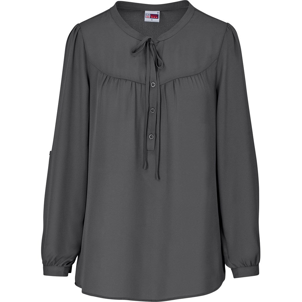 Ladies Long Sleeve Candice Blouse - Retail Therapy Online