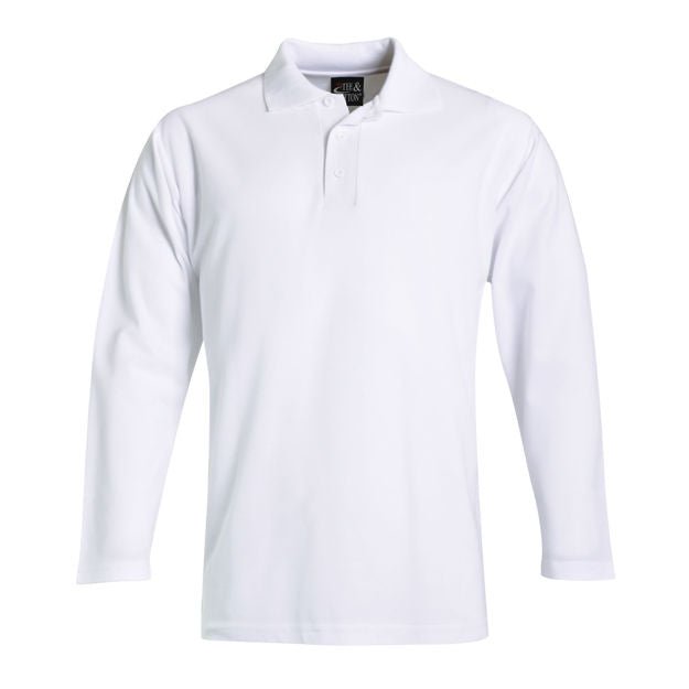 Long Sleeve Pique Knit Polo Golf Shirt - Mens - Retail Therapy Online