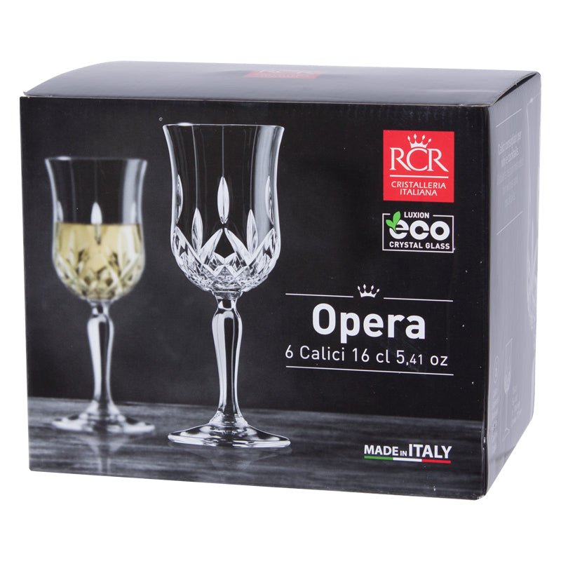 Luxion Crystal Opera Wine Glasses 230ml - Set of 6 - Retail Therapy Online