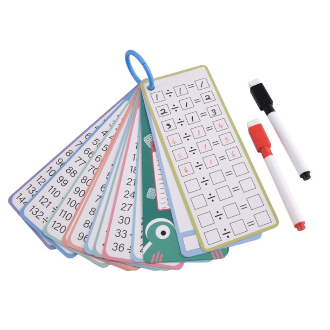Maths Division Flash Card Set 1 - 12 - Retail Therapy Online