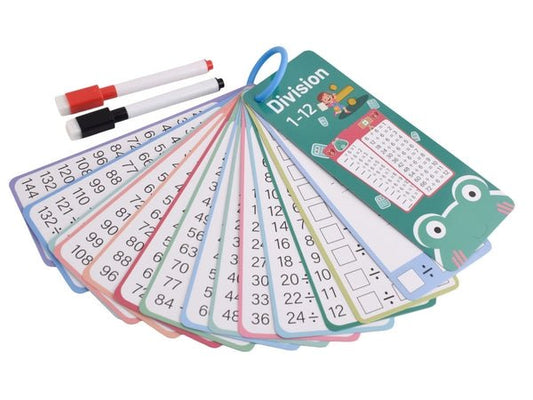 Maths Division Flash Card Set 1 - 12 - Retail Therapy Online